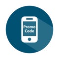 promo code badge on white Royalty Free Stock Photo