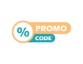Promo code. Coupon code icon. Banner sign. Vector illustration. Royalty Free Stock Photo