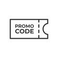Promo code coupon vector icon Royalty Free Stock Photo