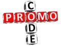 Promo Code Crossword Royalty Free Stock Photo