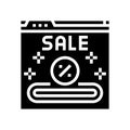 promo code glyph icon vector illustration Royalty Free Stock Photo