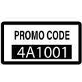Promo code icon on white background. coupon code sign. flat style Royalty Free Stock Photo