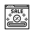 promo code line icon vector illustration Royalty Free Stock Photo