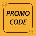 promo code tag on yellow