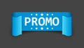 Promo ribbon vector icon.