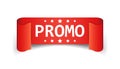 Promo ribbon vector icon.