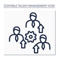 Promote employees line icon