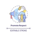 Promote respect concept icon Royalty Free Stock Photo