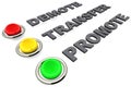 Promote transfer demote Royalty Free Stock Photo