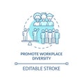 Promote workplace diversity concept icon