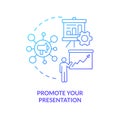 Promote your presentation blue gradient concept icon Royalty Free Stock Photo