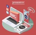 Promoters Red Poster Royalty Free Stock Photo