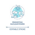 Promoting nuclear power concept icon