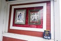 Promotion banners for a show at the Fraternal Order of Eagles on Skagway, Alaska