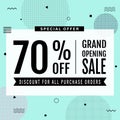 Promotion grand opening banner design template Royalty Free Stock Photo