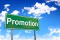 Promotion road sign Royalty Free Stock Photo