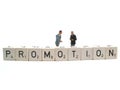 Promotion spelled out Royalty Free Stock Photo