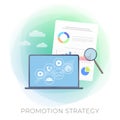 Promotion Strategy - Digital Marketing Business concept vector icon. Online advertising plan with e-mail newsletters Royalty Free Stock Photo