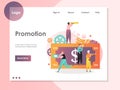 Promotion vector website landing page design template Royalty Free Stock Photo
