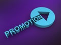 promotion word on purple Royalty Free Stock Photo