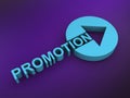 promotion word on purple Royalty Free Stock Photo