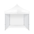 Promotional Advertising Outdoor Event Trade Show Pop-Up Tent Mobile Advertising Marquee. Mock Up, Template. Isolated.