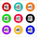 Promotional Colorful Sale Stickers Collection. Royalty Free Stock Photo