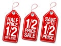 Promotional sale labels. Royalty Free Stock Photo
