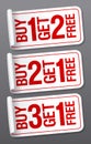 Promotional sale stickers. Royalty Free Stock Photo