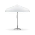 Promotional Square Advertising Outdoor White Umbrella. Vector