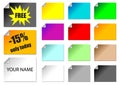 Promotional stickers Royalty Free Stock Photo