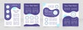 Promotional strategy blank brochure layout design. Business profitability. Vertical poster template set with empty copy space for