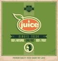 Promotional vintage printing material for organic juice