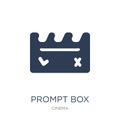 Prompt box icon. Trendy flat vector Prompt box icon on white background from Cinema collection