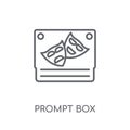 Prompt box linear icon. Modern outline Prompt box logo concept o