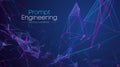 Prompt Engineering, AI and Data Visualization. Plexus structure neural network.