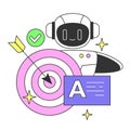Prompt-engineering to a artificial neuron network. Artificial intelligence Royalty Free Stock Photo