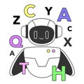 Prompt-engineering to a artificial neuron network. Artificial intelligence Royalty Free Stock Photo