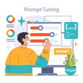 Prompt-engineers writing a command Royalty Free Stock Photo