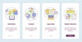 Prompt key elements onboarding mobile app screen Royalty Free Stock Photo