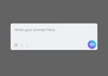 prompt search bar for AI artificial intelligence large language model user interface design voice search button