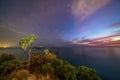 Promthep Cape viewpoint at sunset with Andaman sea and stars in Phuket Island, tourist attraction in Thailand. Natural landscape Royalty Free Stock Photo