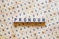 Pronoun word concept on cubes Royalty Free Stock Photo