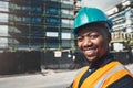 The proof is in the completed project. Portrait of a confident young man working at a construction site. Royalty Free Stock Photo