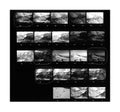 35mm Film Proof Sheet Black And White Royalty Free Stock Photo