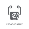 Proof of stake icon. Trendy Proof of stake logo concept on white