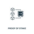 Proof Of Stake outline icon. Thin line style design from blockchain icons collection. Creative proof of stake icon for