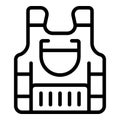 Proof vest icon outline vector. Police bulletproof