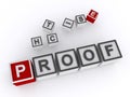 proof word block on white Royalty Free Stock Photo