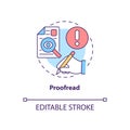 Proofread concept icon